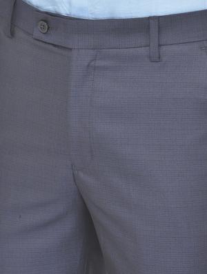 navy blue polyester blend single breasted suit - 18117660 - Standard Image - 5