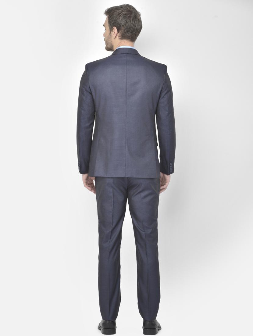 navy blue polyester blend single breasted suit - 18117660 - Zoom Image - 3