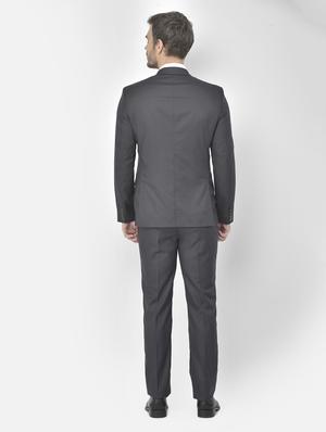 grey polyester blend single breasted suit - 18117666 - Standard Image - 3