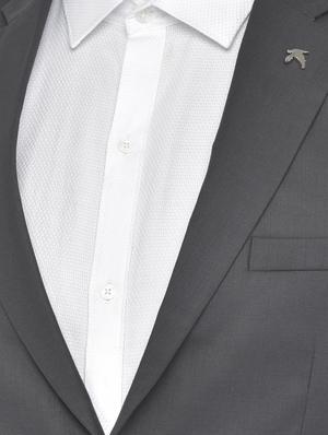 grey polyester blend single breasted suit - 18117666 - Standard Image - 4
