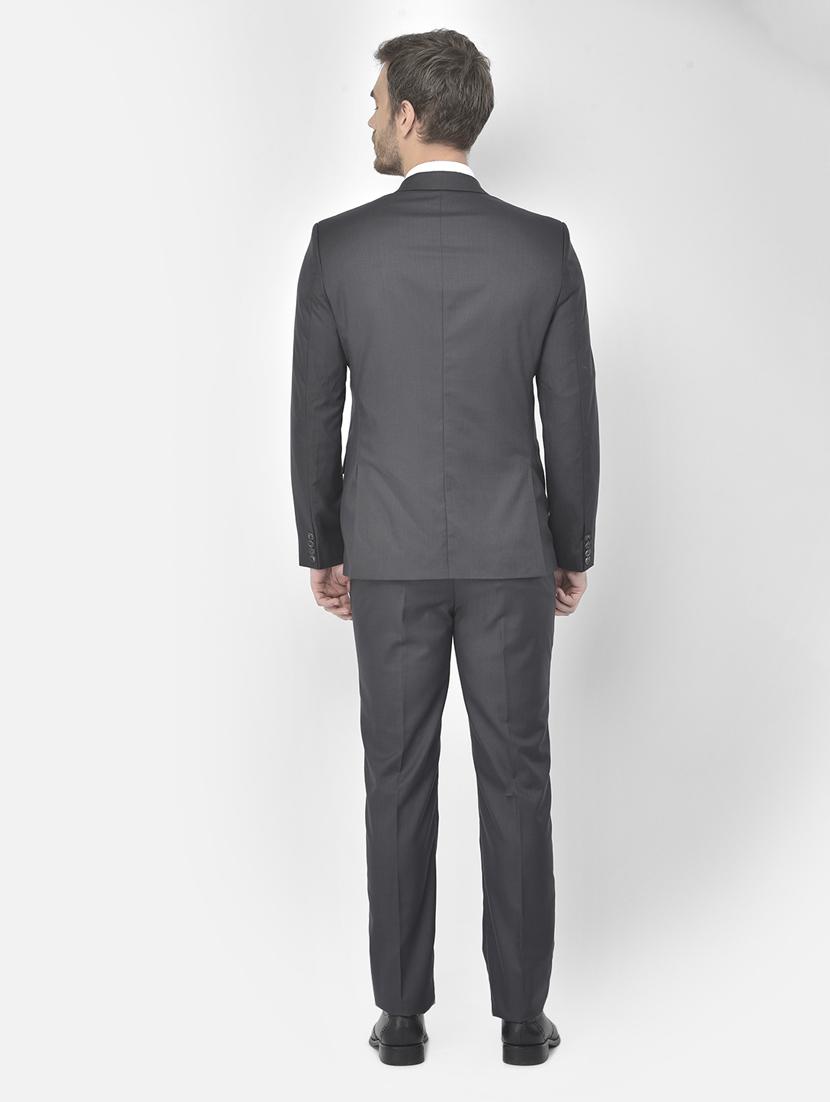 grey polyester blend single breasted suit - 18117666 - Zoom Image - 3
