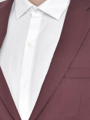 red polyester blend single breasted suit - 18117667 - Standard Image - 4