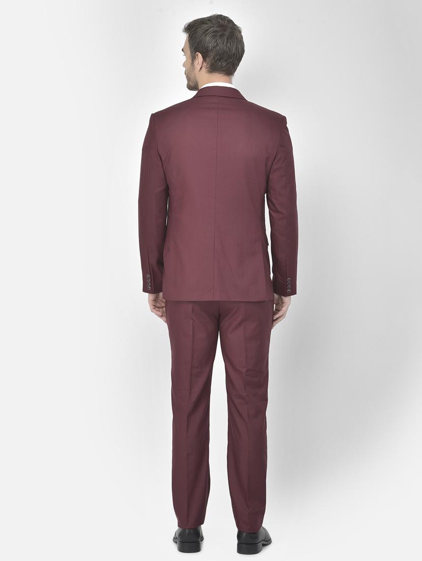red polyester blend single breasted suit - 18117667 - Zoom Image - 3