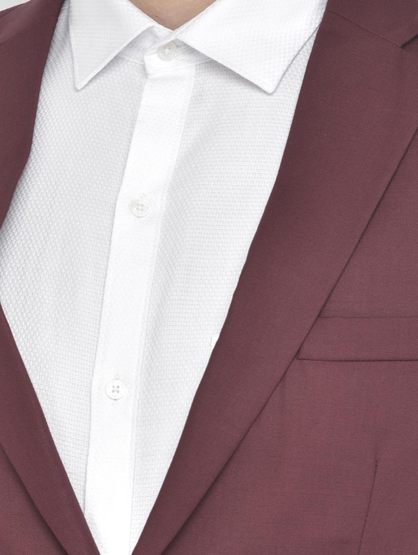 red polyester blend single breasted suit - 18117667 - Zoom Image - 4