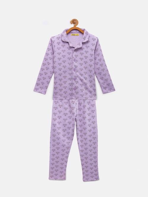purple pyjama set nightwear - 18117716 - Standard Image - 1