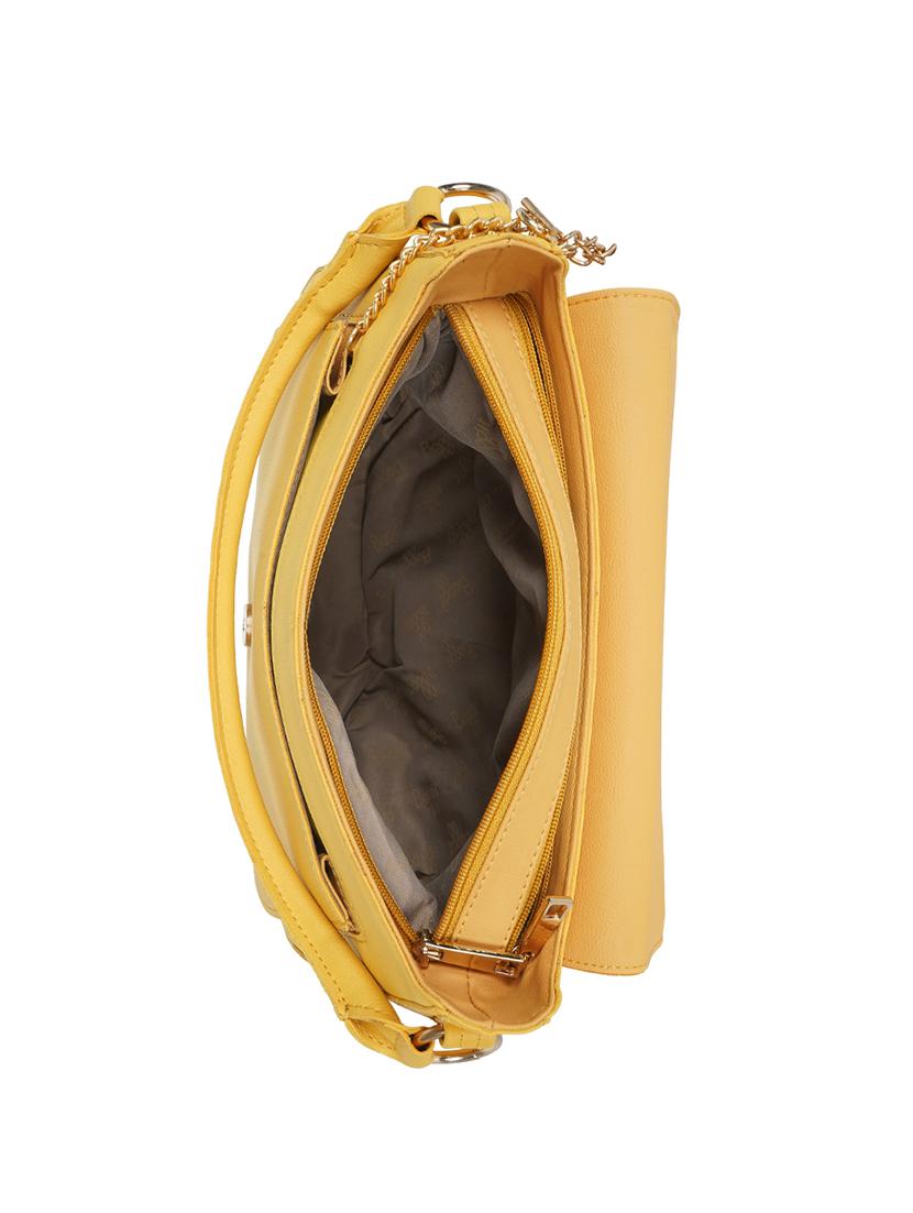 yellow pvc regular handbag - 18118012 - Zoom Image - 3