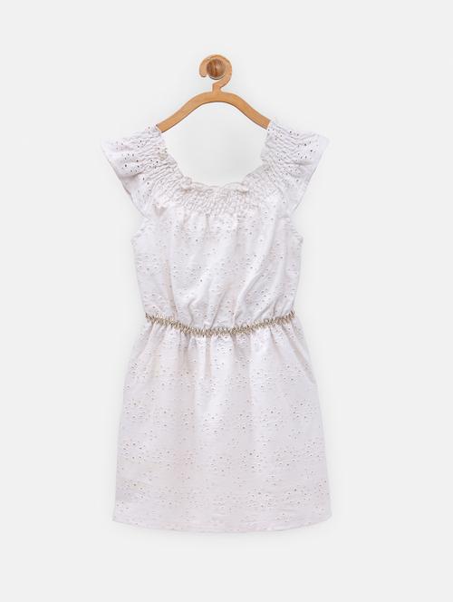 white solid frock - 18118699 - Very Small Image - 1