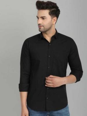 black cotton shirt - 18118811 - Standard Image - 2