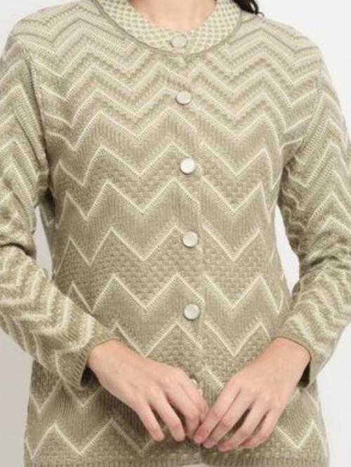 beige wool sweatshirt - 18119344 - Standard Image - 1