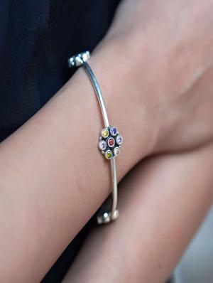 handcrafted embellished bangle - 18137950 - Standard Image - 4