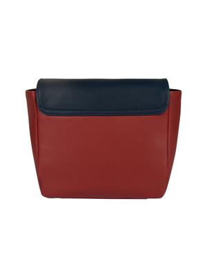 maroon leatherette (pu) regular sling bag - 18138185 - Standard Image - 2