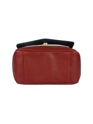 maroon leatherette (pu) regular sling bag - 18138185 - Standard Image - 5