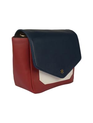 maroon leatherette (pu) regular sling bag - 18138185 - Standard Image - 6