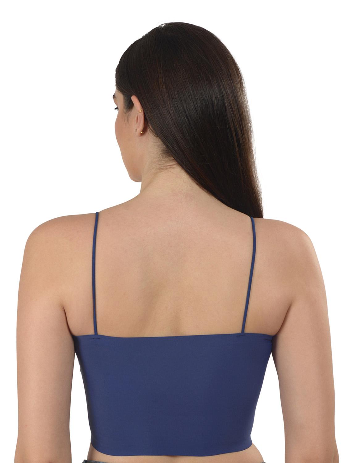 blue solid bralette bra - 18138472 - Zoom Image - 3