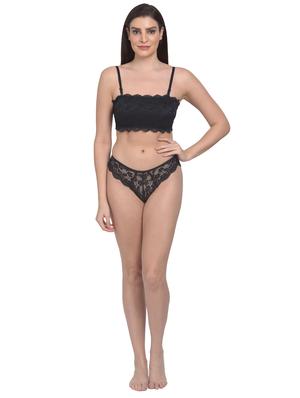 black net bras and panty set - 18138509 - Standard Image - 4