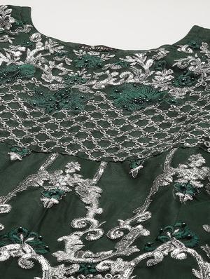 green palazzo unstitched suit - 18139898 - Standard Image - 4