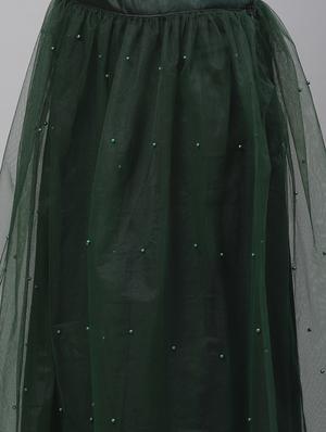 green palazzo unstitched suit - 18139898 - Standard Image - 5