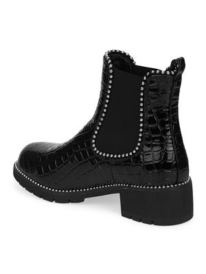 black patent leather ankle boots - 18141030 - Standard Image - 3
