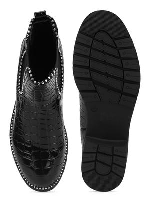 black patent leather ankle boots - 18141030 - Standard Image - 4