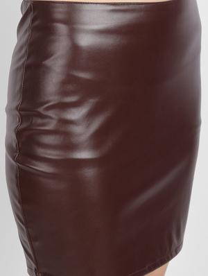 brown solid pencil skirts skirt - 18141589 - Standard Image - 5