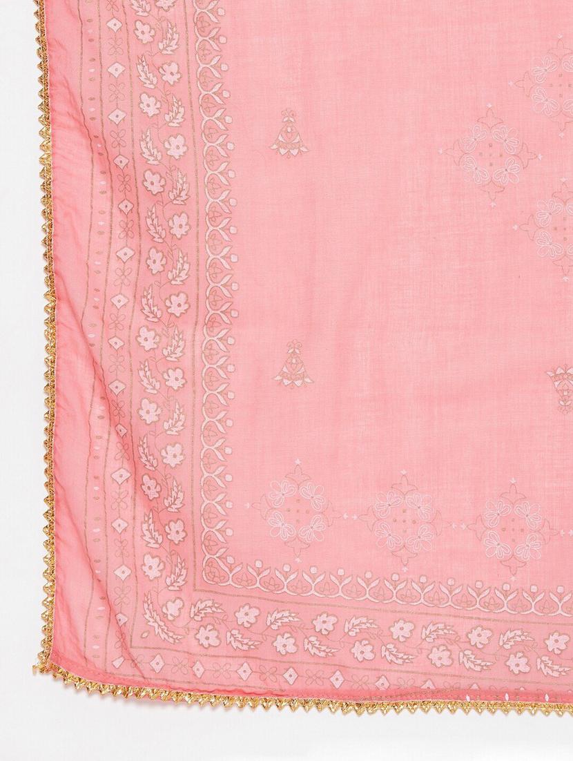 peach rayon kurta pant set - 18141639 - Zoom Image - 7