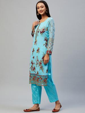 blue unstitched suit set - 18142614 - Standard Image - 2