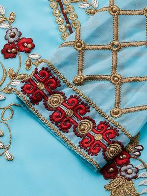 blue unstitched suit set - 18142614 - Standard Image - 4