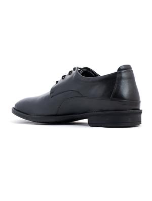 black leather laceup derbies - 18143543 - Standard Image - 3