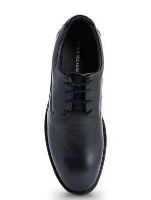 black leather laceup derbies - 18143543 - Standard Image - 4