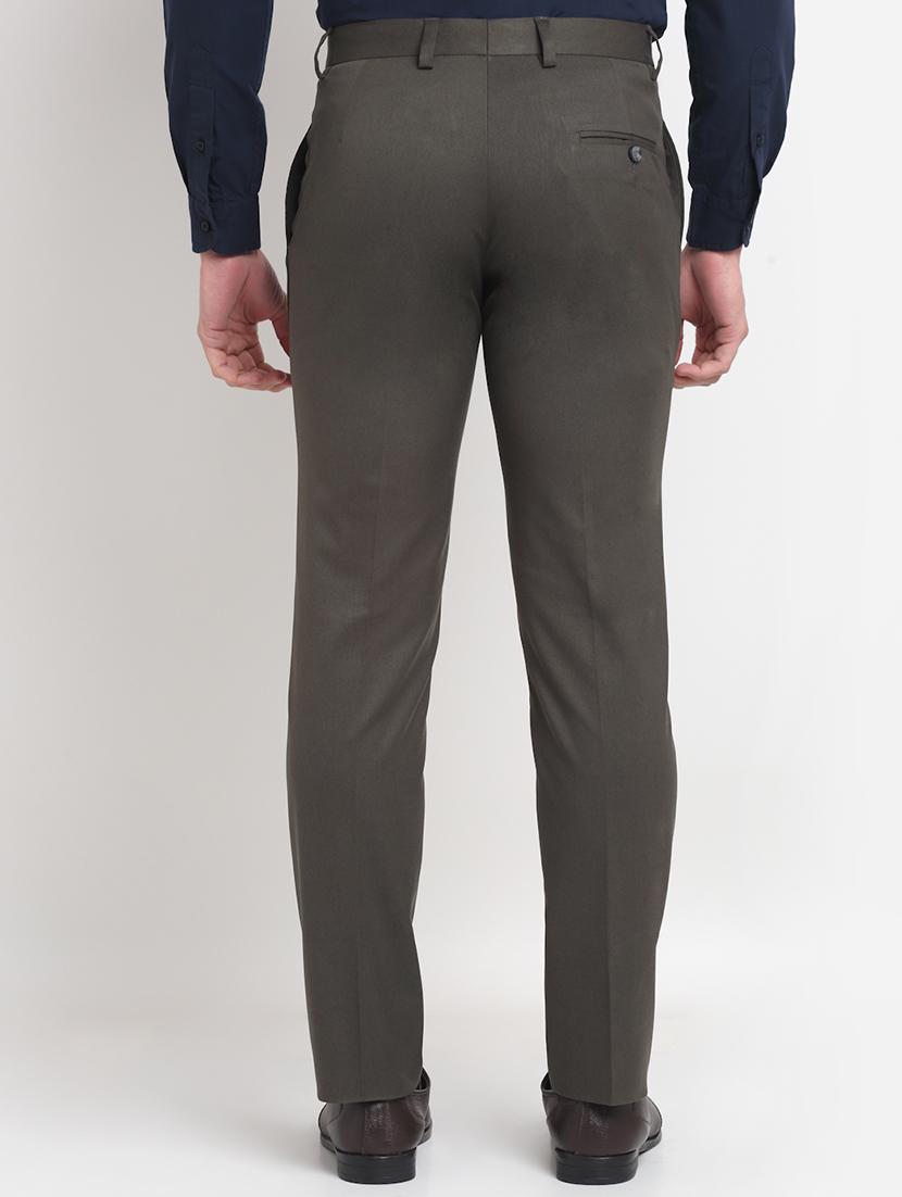 grey solid formal trouser - 18145028 - Zoom Image - 3