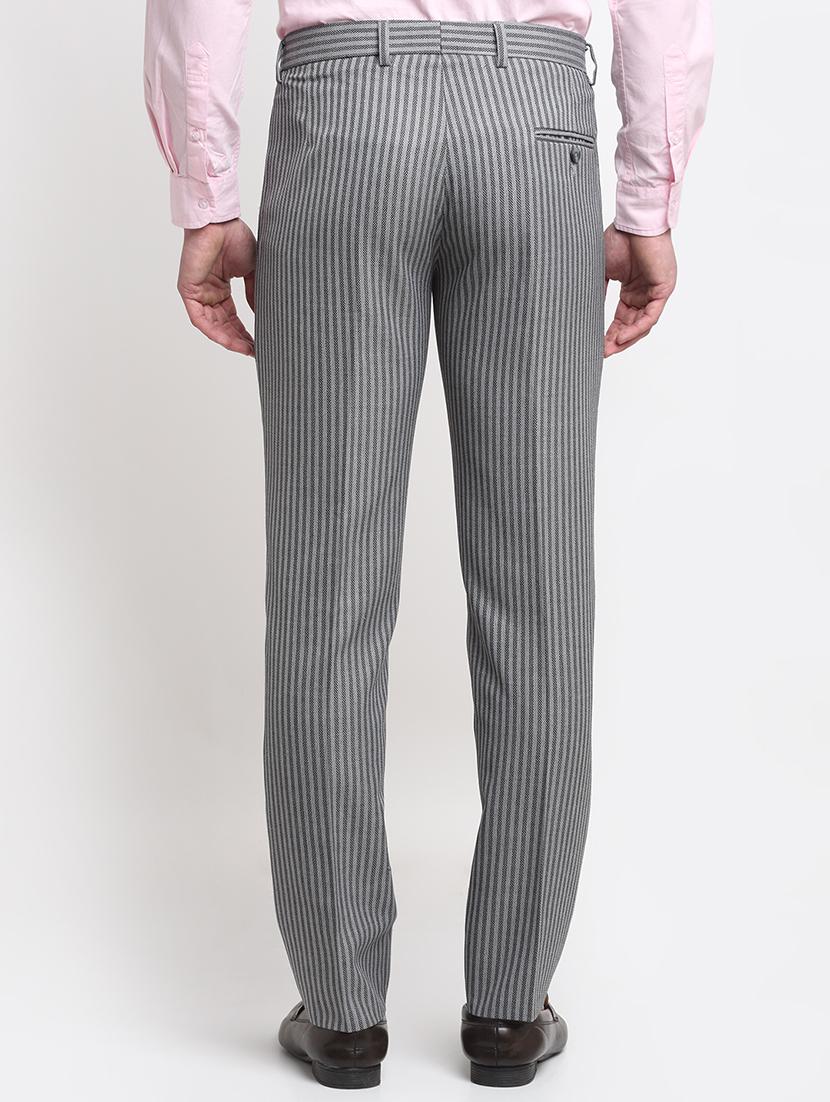 grey striped formal trouser - 18145031 - Zoom Image - 3