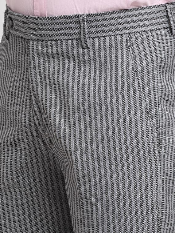 grey striped formal trouser - 18145031 - Zoom Image - 5