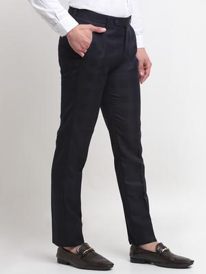 dark blue self-designed formal trouser - 18145050 - Standard Image - 2