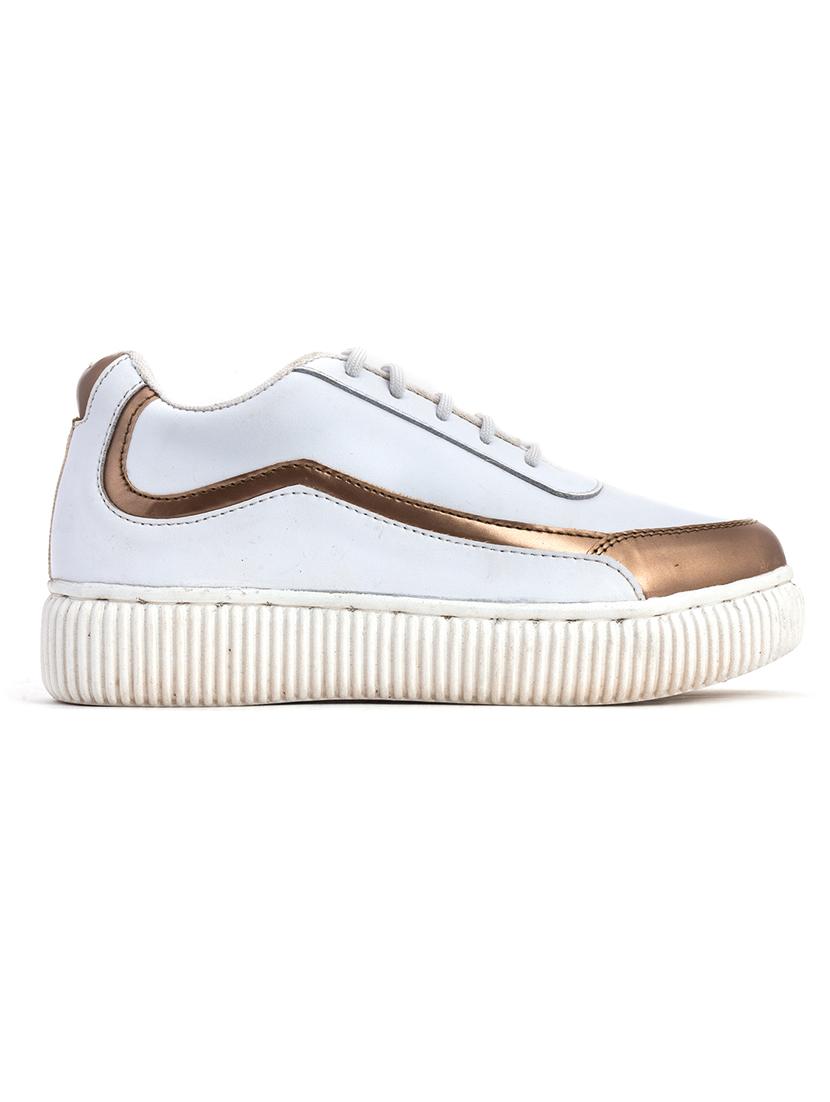 white lace-up casual shoe - 18145313 - Zoom Image - 2