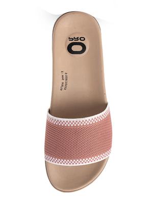 pink fabric slip on sandals - 18145323 - Standard Image - 4