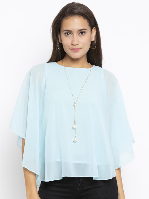boat neck cape top - 18146824 - Standard Image - 1