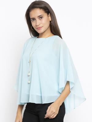 boat neck cape top - 18146824 - Standard Image - 2
