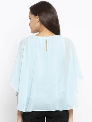 boat neck cape top - 18146824 - Standard Image - 3