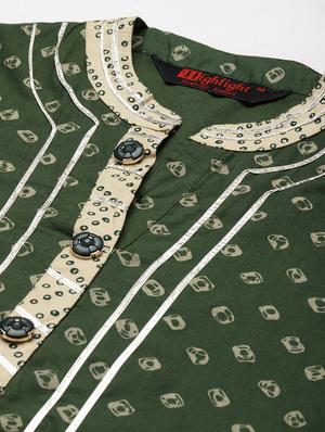 green cotton kurta sharara set - 18151125 - Standard Image - 6