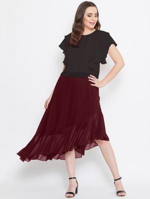 black georgette crop top - 18151331 - Standard Image - 5