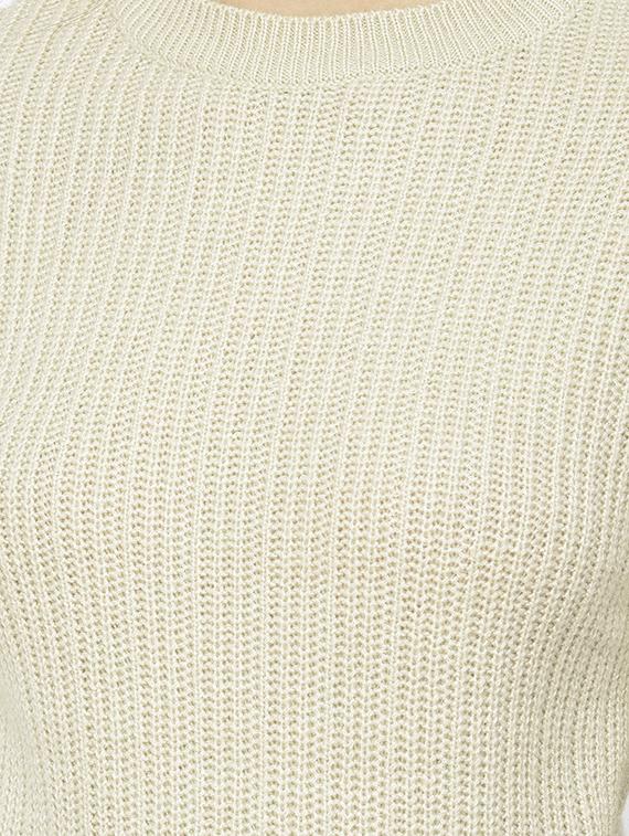 beige solid regular pullover - 18153077 - Zoom Image - 5