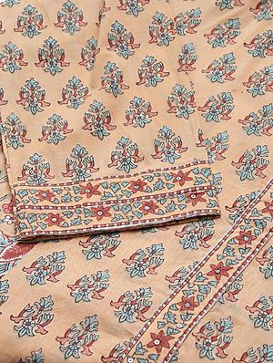 peach cotton straight kurta - 18163096 - Standard Image - 7
