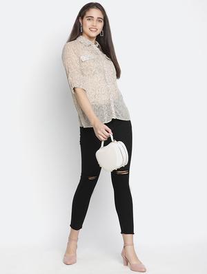 paisley print sheer shirt - 18164702 - Standard Image - 4