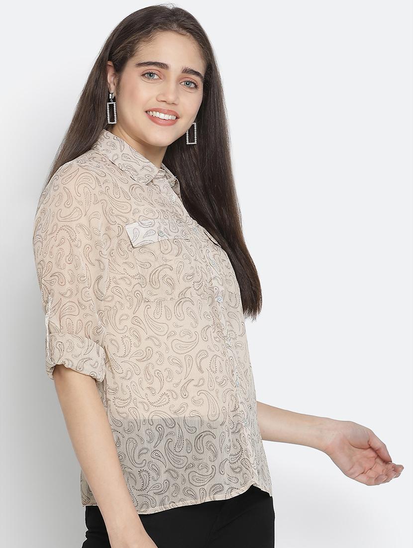 paisley print sheer shirt - 18164702 - Zoom Image - 2