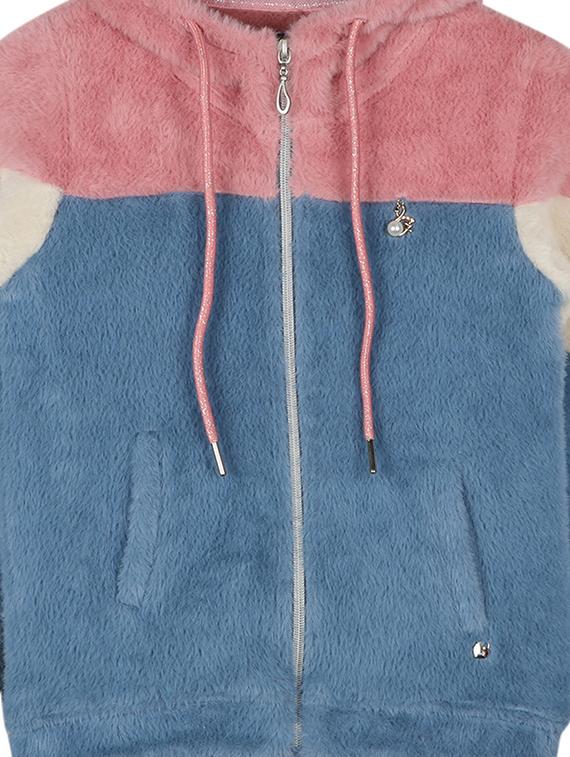 hooded neck color block sweatshirt - 18168932 - Zoom Image - 3