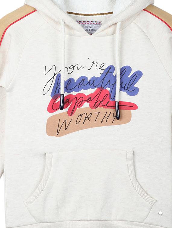 hooded neck printed sweatshirt - 18169035 - Zoom Image - 3