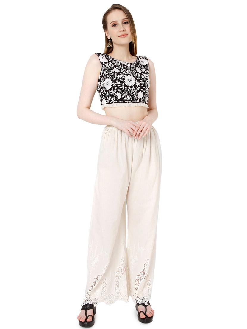 black cotton embroidered blouse - 18170841 - Zoom Image - 5