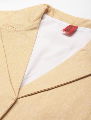 yellow solid formal blazer - 18171206 - Standard Image - 4