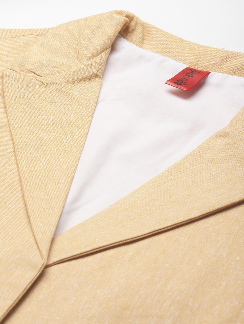 yellow solid formal blazer - 18171206 - Zoom Image - 4