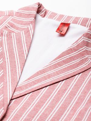 pink stripe formal blazer - 18171207 - Standard Image - 5